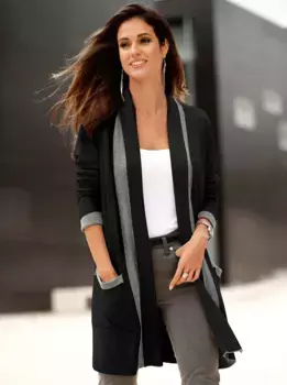 Вдохновение куртка-рубашка "Куртка-рубашка" Inspirationen, цвет Schwarz-Grau-Meliert