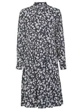 Вдохновение Платье А-силуэта "Платье с принтом" Inspirationen, цвет Schwarz-Ecru-Gemustert