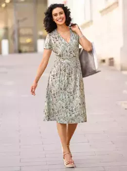 Вдохновение платье из джерси "Платье из джерси" Inspirationen, цвет Schlamm-Kalkmint-Bedruckt