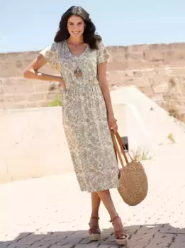 Вдохновение платье из джерси "Платье из джерси" Inspirationen, цвет Champagner-Bedruckt