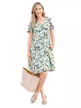 Вдохновение платье с принтом "платье с принтом" Inspirationen, цвет Mint-Zitrone-Bedruckt