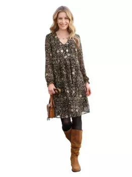 Вдохновение платье с принтом "Платье" Inspirationen, черный