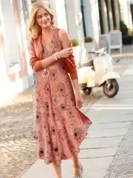 Вдохновение платье с принтом "Платье" Inspirationen, цвет Papaya-Graphit-Bedruckt