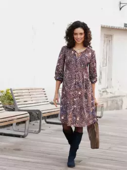 Вдохновение платье-туника "Платье-туника" Inspirationen, цвет Marine-Dunkelrot-Bedruckt