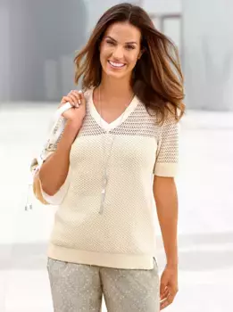 Вдохновение Свитер Ajour "Пуловер" Inspirationen, цвет Champagner