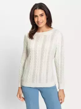 Вдохновение Свитер Ajour "Пуловер" Inspirationen, цвет Ecru