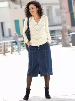 Вдохновение Свитер Ajour "Пуловер" Inspirationen, цвет Ecru