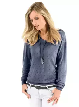 Вдохновение Свитер Ajour "Пуловер" Inspirationen, серый