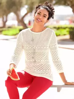 Вдохновение Свитер Ajour "Свитер Ajour" Inspirationen, цвет Ecru