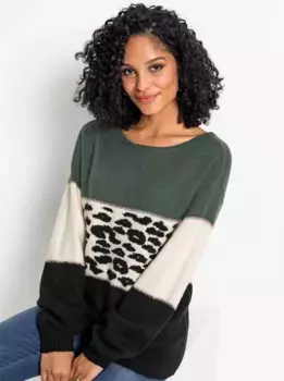 Вдохновение свитер с круглым вырезом "Пуловер" Inspirationen, черный