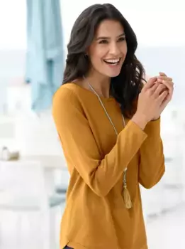 Вдохновение свитер с круглым вырезом "Пуловер" Inspirationen, цвет Curry