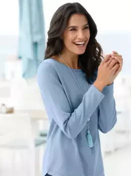 Вдохновение свитер с круглым вырезом "Пуловер" Inspirationen, синий