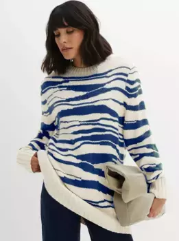 Вдохновение свитер с круглым вырезом "Пуловер" Inspirationen, синий