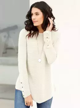 Вдохновение свитер с круглым вырезом "Пуловер" Inspirationen, цвет Ecru