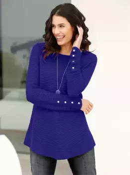 Вдохновение свитер с круглым вырезом "Пуловер" Inspirationen, синий