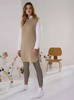 Вдохновение свитер-жилет "длинный свитер-жилет" Inspirationen, бежевый