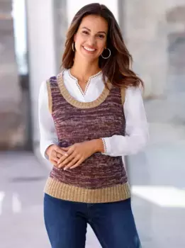 Вдохновение свитер-жилет "свитер-жилет" Inspirationen, бордовый