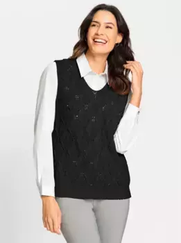 Вдохновение свитер-жилет "свитер-жилет" Inspirationen, черный