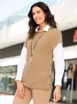 Вдохновение свитер-жилет "свитер-жилет" Inspirationen, цвет Camel