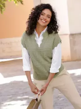 Вдохновение свитер-жилет "свитер-жилет" Inspirationen, цвет Schilf