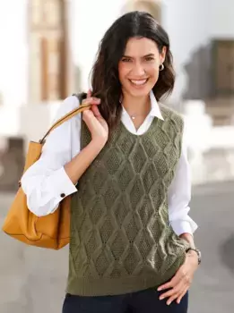 Вдохновение свитер-жилет "свитер-жилет" Inspirationen, хаки