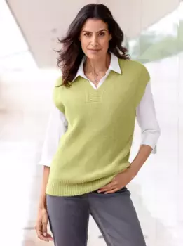 Вдохновение свитер-жилет "свитер-жилет" Inspirationen, зеленый