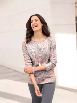 Вдохновение Вязаный свитер "Пуловер" Inspirationen, антрацит