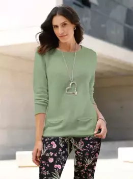 Вдохновение Вязаный свитер "Пуловер" Inspirationen, цвет Eucalyptus