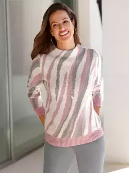 Вдохновение Вязаный свитер "Пуловер" Inspirationen, цвет Hortensie-Champagner-Gemustert