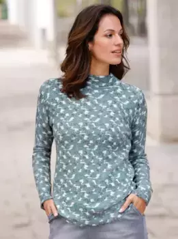 Вдохновение Вязаный свитер "Пуловер" Inspirationen, цвет Jade-Ecru-Bedruckt