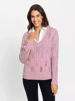 Вдохновение Вязаный свитер "Пуловер" Inspirationen, цвет Ros