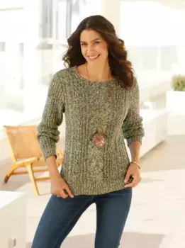 Вдохновение Вязаный свитер "Пуловер" Inspirationen, цвет Schilf-Meliert