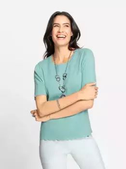 Вдохновение Вязаный свитер "Пуловер" Inspirationen, мятный