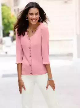 Вдохновение Вязаный свитер "Пуловер" Inspirationen, розовый