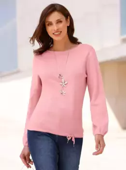 Вдохновение Вязаный свитер "Пуловер" Inspirationen, розовый