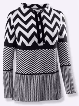 Вдохновение жаккардовый свитер "Пуловер" Inspirationen, черный