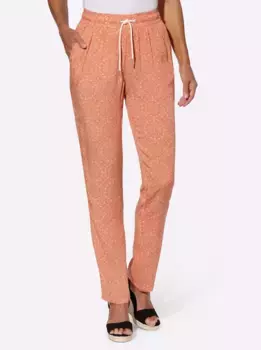 Вдохновляющие брюки без застежки Inspirationen, цвет Papaya-Champagner-Bedruckt