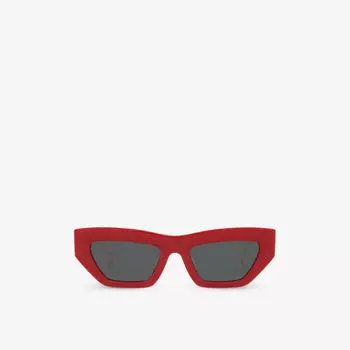 VE4432U солнцезащитные очки в неправильной оправе из ацетата ацетата Versace, красный