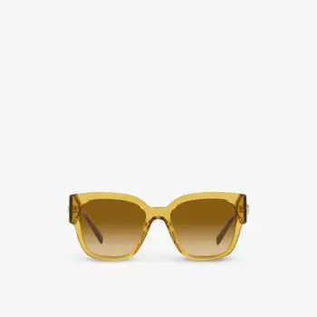 Ve4437u солнцезащитные очки в оправе-подушке из ацетата Versace, желтый