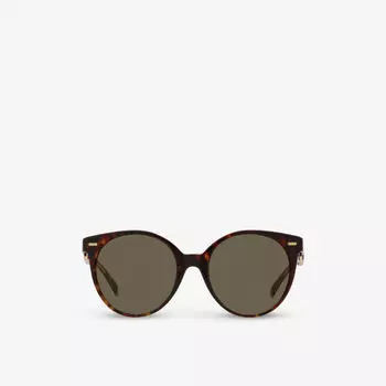 Ve4442 солнцезащитные очки из ацетата черепаховой расцветки с фурнитурой medusa Versace, коричневый