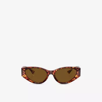 Ve4454 солнцезащитные очки из ацетата в оправе «кошачий глаз» Versace, коричневый