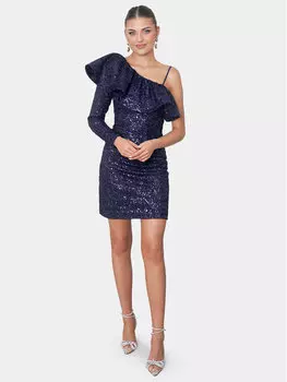 Вечернее платье а-силуэта Illuminate, синий