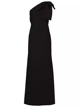 Вечернее платье Adrianna Papell Stretch Crepe Long Dress, черный