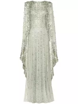 Вечернее платье Blaize с пайетками Jenny Packham, зеленый
