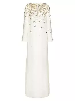 Вечернее платье Crepe Couture с вышивкой Valentino, слоновая кость