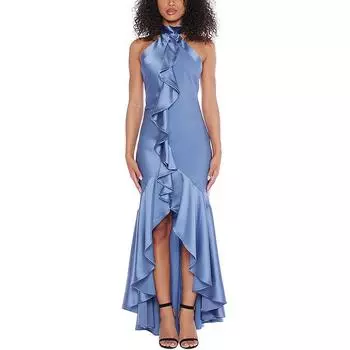 Вечернее платье для женщин Juniors с оборками и халтер-воротом B. Darlin