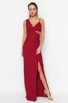 Вечернее платье и платье для выпускного – Бордовый – Shift Trendyol, бордовый
