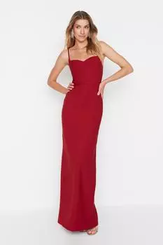 Вечернее платье и платье для выпускного – Бордовый – Shift Trendyol, бордовый