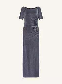Вечернее платье из блестящей пряжи Vera Mont, синий