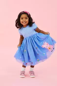 Вечернее платье из тюля «Свинка Пеппа» Jojo Maman Bb, мультиколор